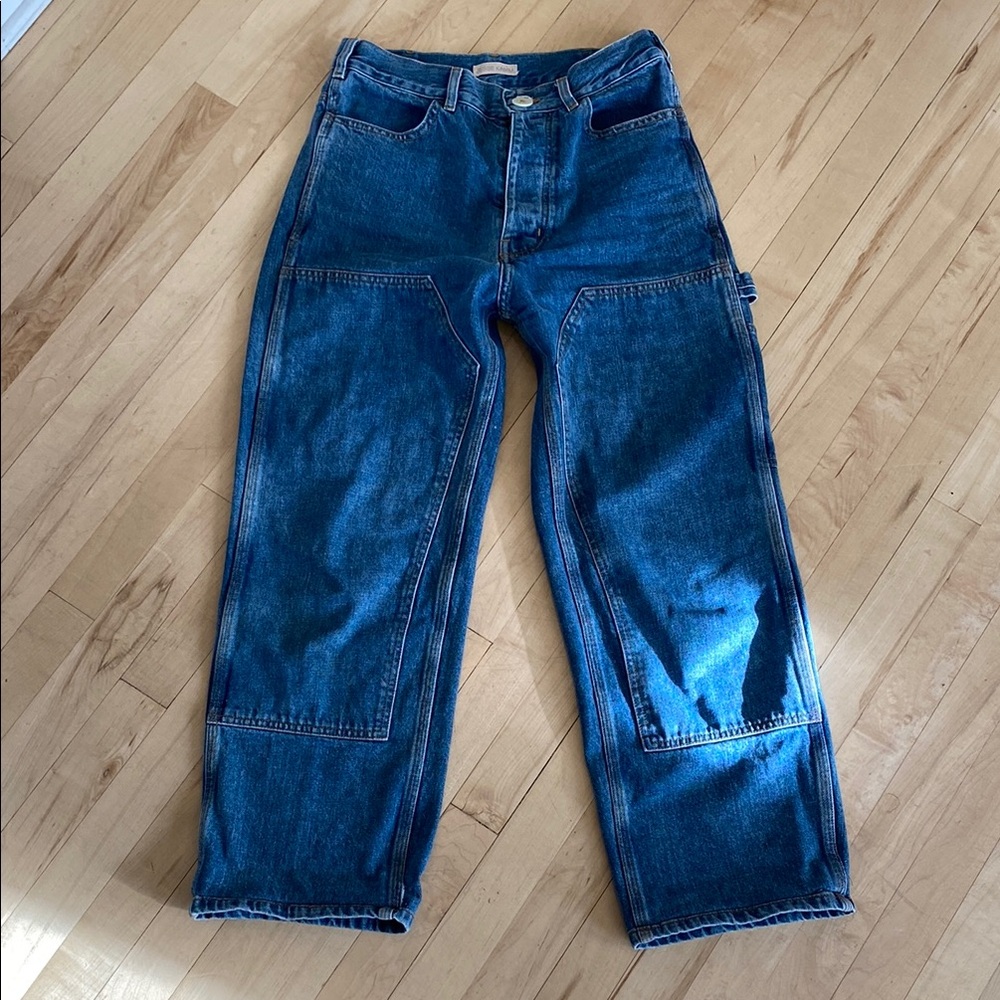 Jesse Kamm Patchfront Handy Pants Cowboy Blur Denim size 10